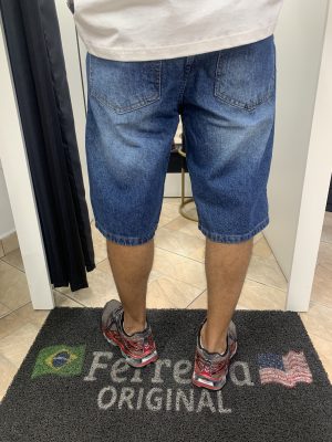 Bermuda Jeans Rasgada